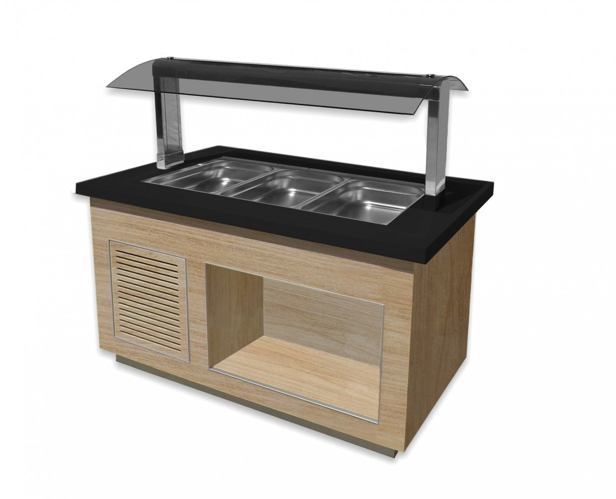 Salatbar für 3x 1/3 GN, Modell PREMIUM LINE SB-K130 OAK