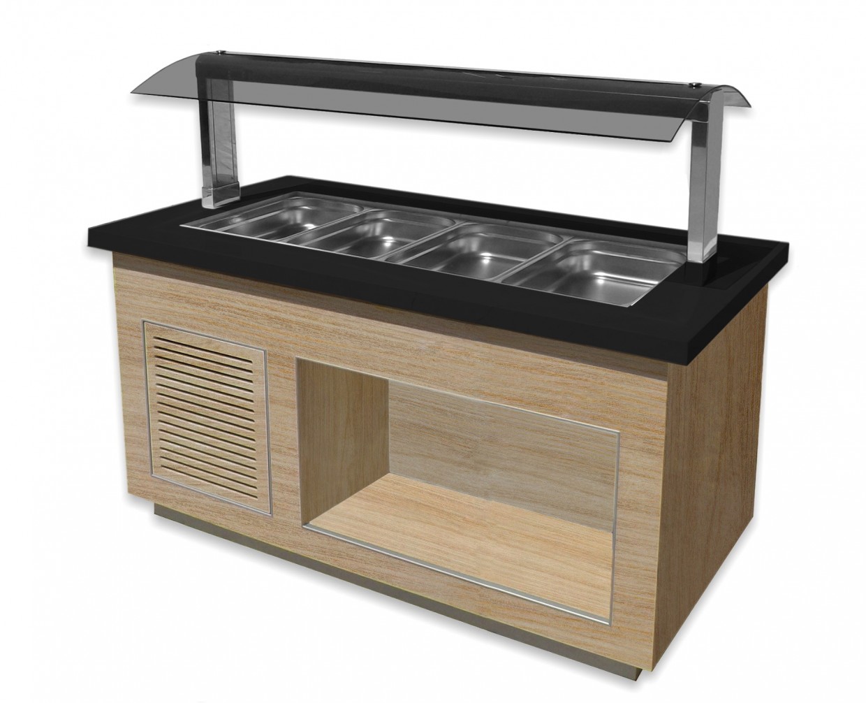 Salatbar für 4x 1/1 GN, Modell PREMIUM LINE SB-K170 OAK