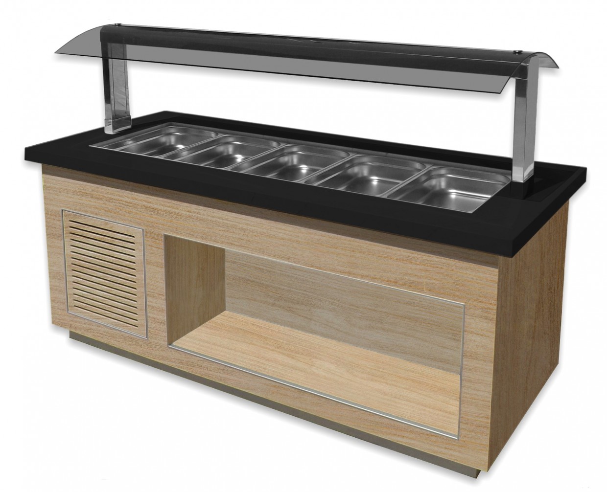 Salatbar für 5x 1/1 GN, Modell PREMIUM LINE SB-K200 OAK