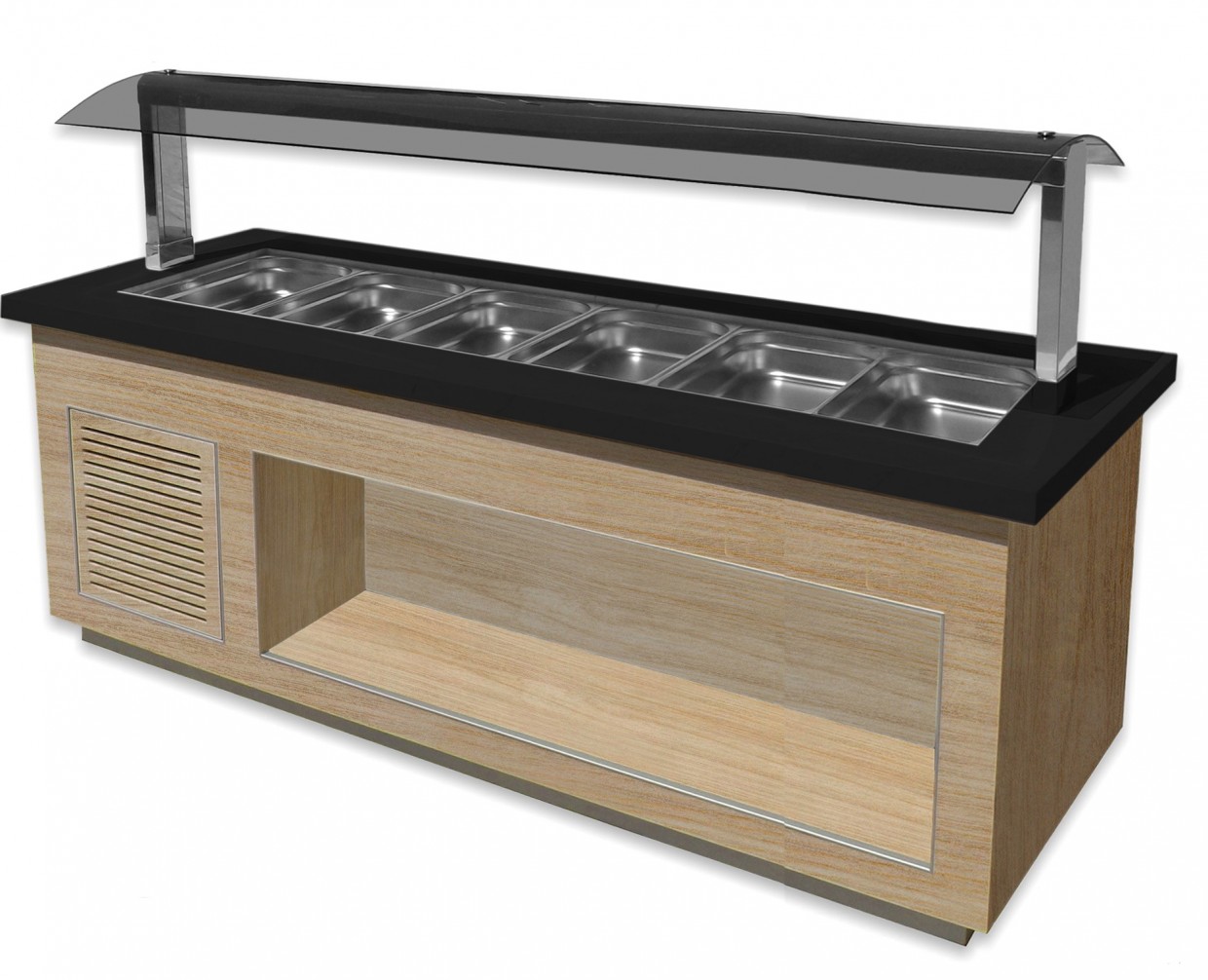 Salatbar für 6x 1/1 GN, Modell PREMIUM LINE SB-K230 OAK