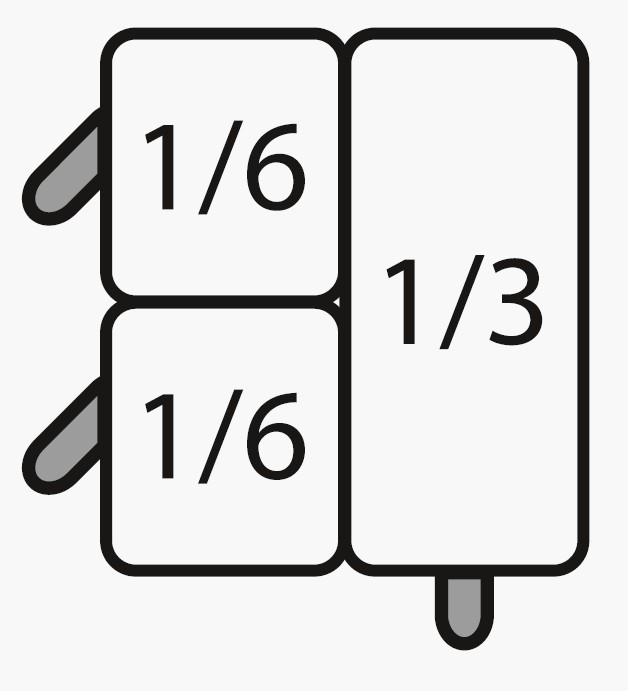 E7/CPCEXB Nudelkorb-Set: 2 x 1/6 GN + 1 x 1/3 GN