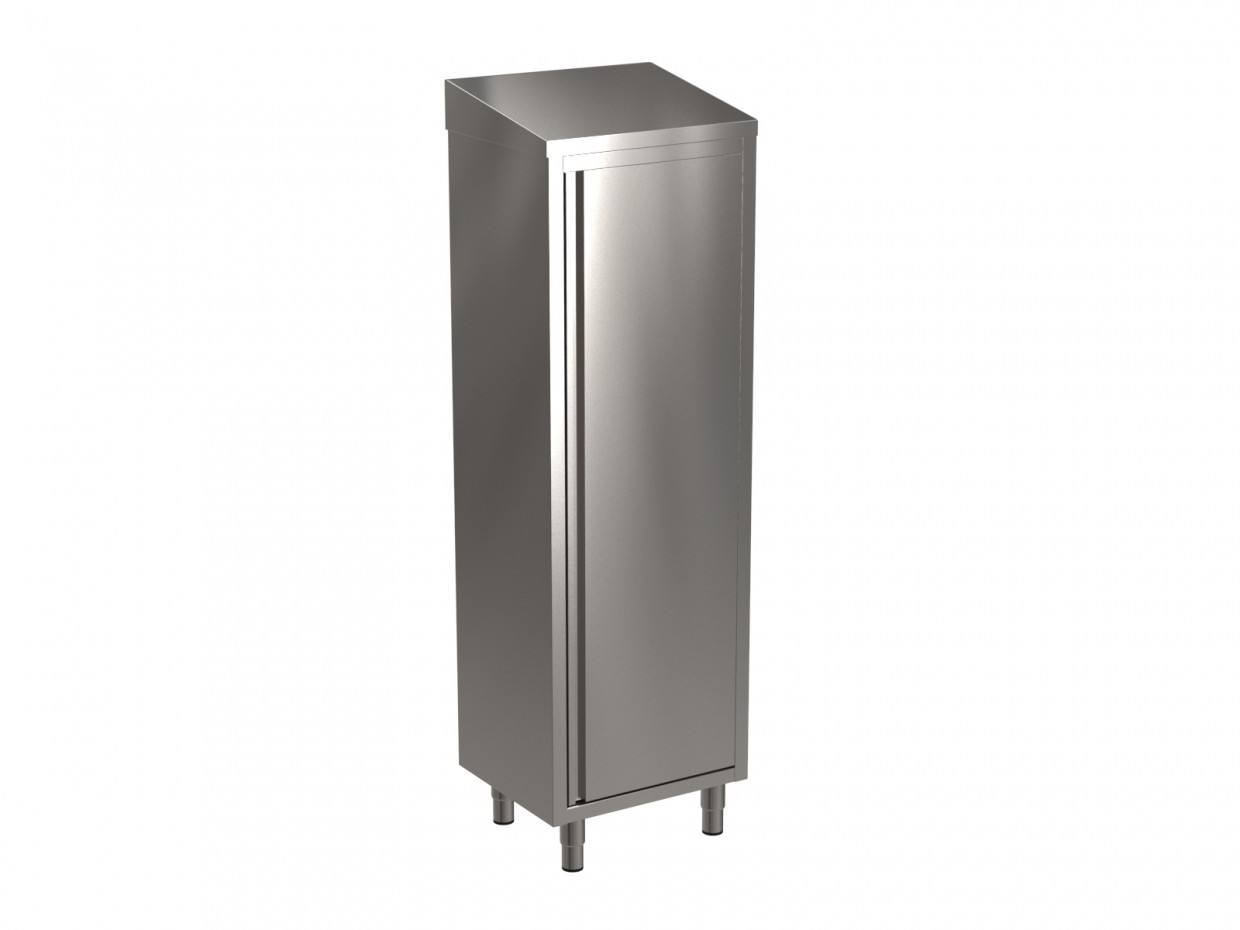 Edelstahlhochschrank, schräges Dach, Breite 600mm